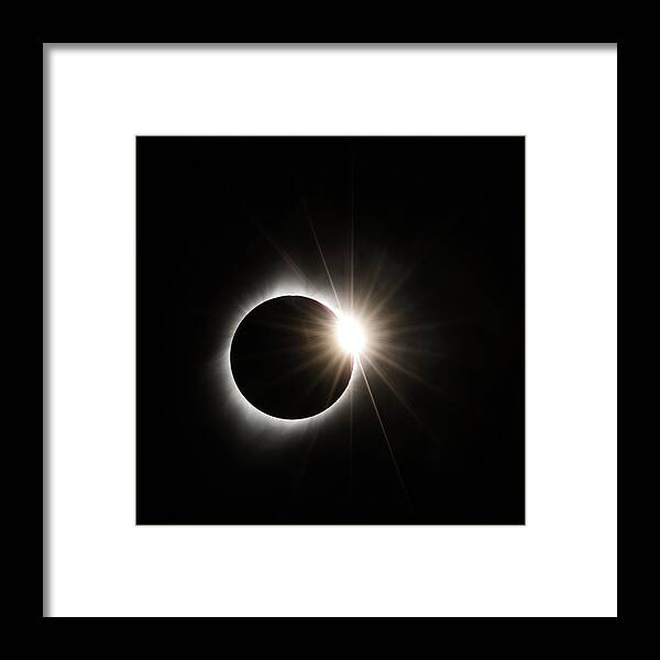 Eclipse Framed Print featuring the photograph Diamond Ring by Angie Vogel
