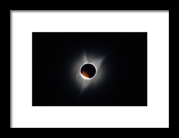 Solar Eclipse Framed Print featuring the photograph Diamond Ring by Ralf Rohner