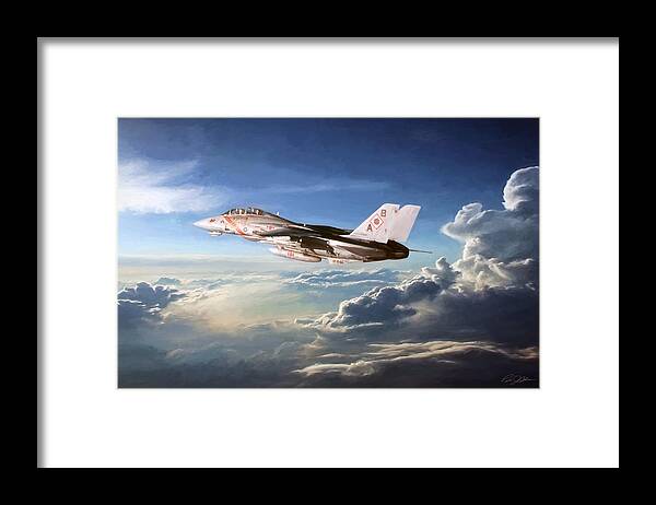 Aviation Framed Print featuring the digital art Diamonds in The Sky by Peter Chilelli