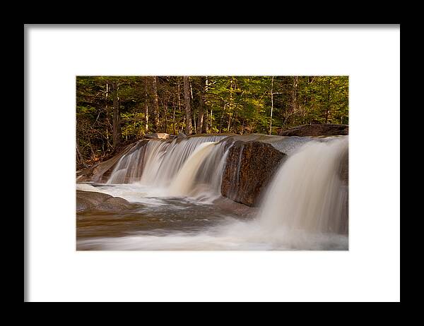 New England Framed Print featuring the photograph Diana's Baths Waterfalls in Bartlett New Hampshire by Brenda Jacobs