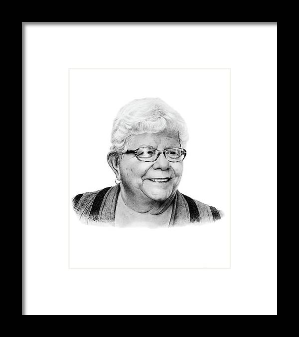 Portrait Framed Print featuring the drawing Dianne by Conrad Mieschke