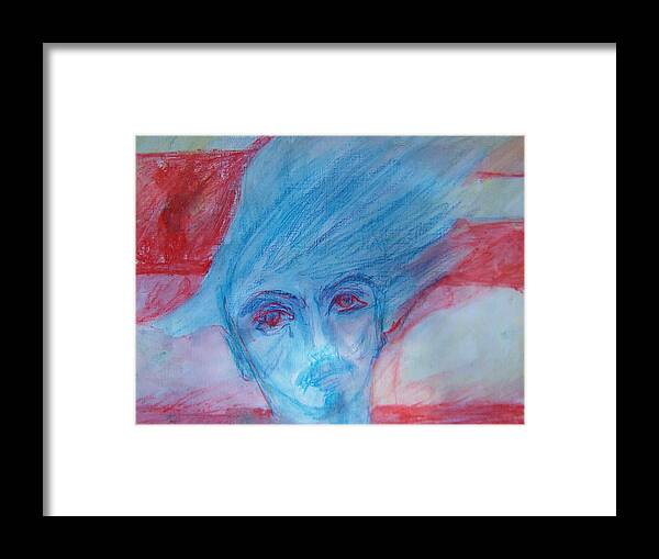 Abstract Framed Print featuring the painting Did You Ever Have One of Them Days Boys by Judith Redman