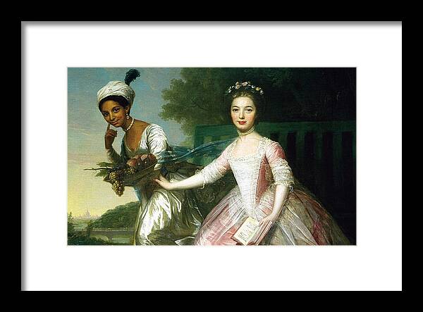 Black Art Paintings Framed Print featuring the painting Dido Elizabeth Belle and Lady Elizabeth Murray by Unknown