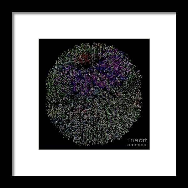 Digital Abstract Graphic Design Framed Print featuring the painting Digital Abstract Graphic Design A662016 by Mas Art Studio