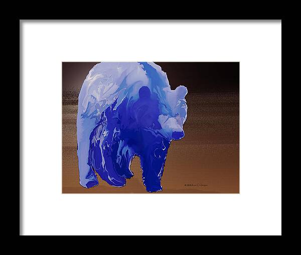 Grizzly Bear Framed Print featuring the digital art Montana Grizzly 2 by Kae Cheatham