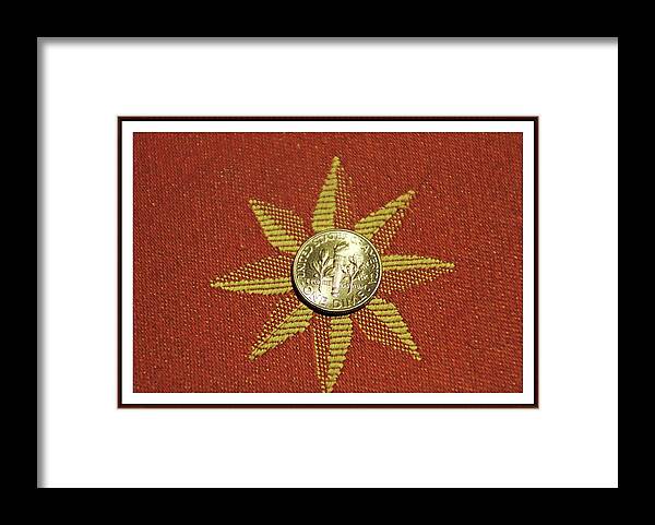 Coins Framed Print featuring the photograph Dime macro by Karl Rose