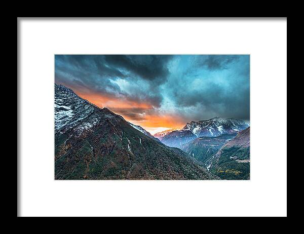 Dingboche Framed Print featuring the photograph Dingboche Sunrise by Dan McGeorge