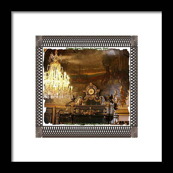 Gold Framed Print featuring the photograph Dining Room Fresco by Fabiola L Nadjar Fiore