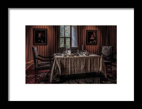 Arnhem Framed Print featuring the photograph Dining room in castle Doorwerth by Tim Abeln