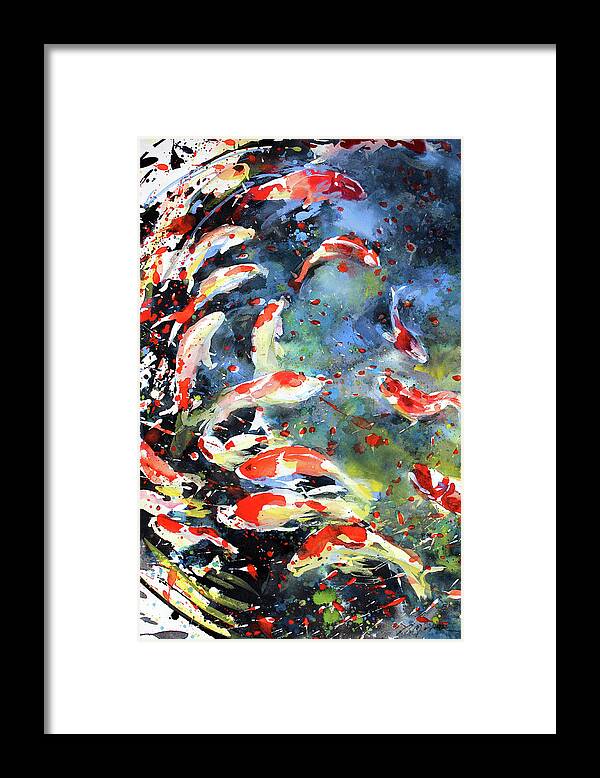  Framed Print featuring the painting Diptych no.19 left by Sumiyo Toribe