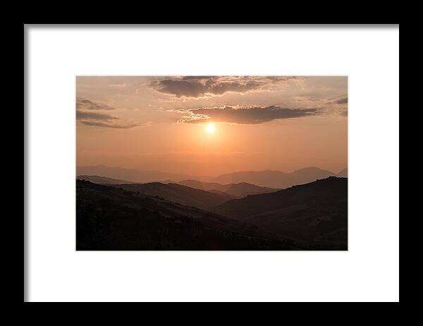 Mountain Amazing Sunset Framed Print featuring the photograph Disciples of the Sun by AM FineArtPrints