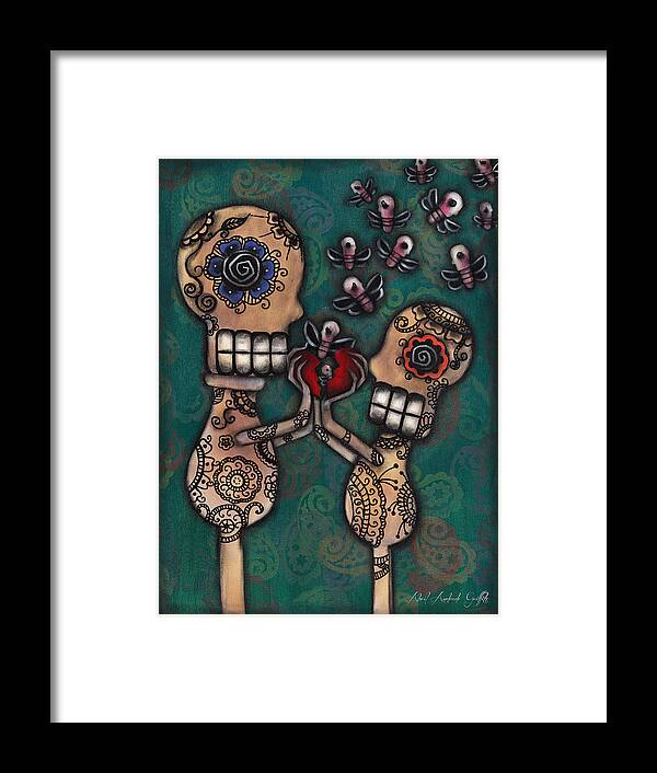 Day Of The Dead Framed Print featuring the painting Discover by Abril Andrade