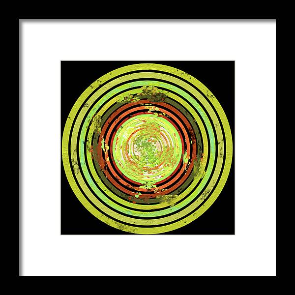Abstract Framed Print featuring the digital art Disk3 by SC Heffner