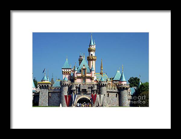 Disney Castle Framed Print featuring the photograph Disneyland Castle by Mariola Bitner