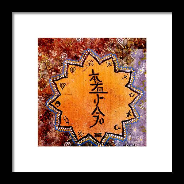 Reiki Framed Print featuring the mixed media Distance by Carol Kovalchuk
