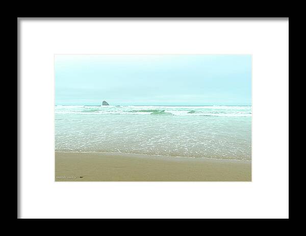 Oregon Coast Framed Print featuring the photograph Distant Seastack, Oregon Coast by Aashish Vaidya