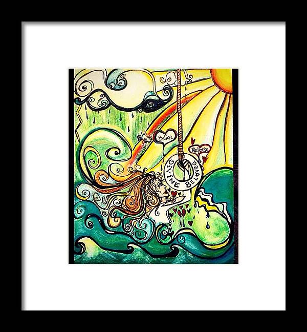 Art Framed Print featuring the painting Divine Beloved by Shawna Namaste