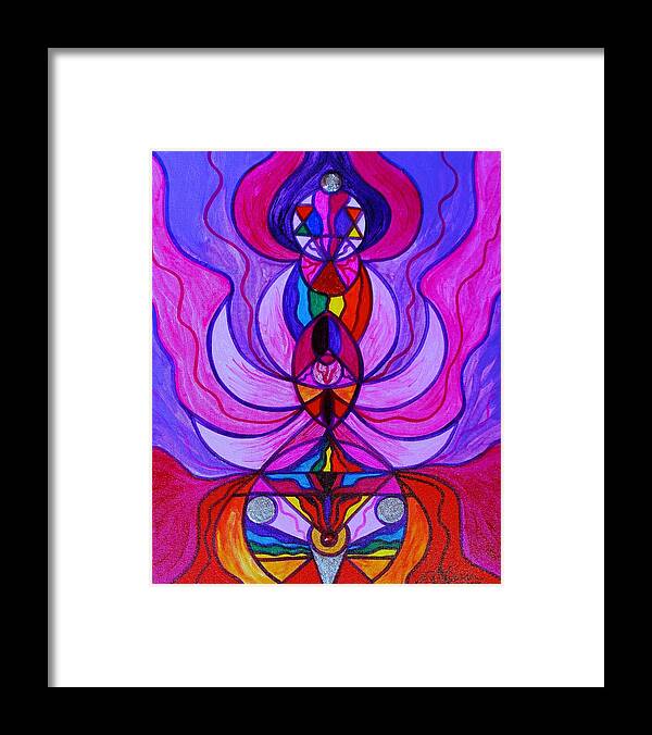 Divine Feminine Framed Print featuring the painting Divine Feminine Activation by Teal Eye Print Store