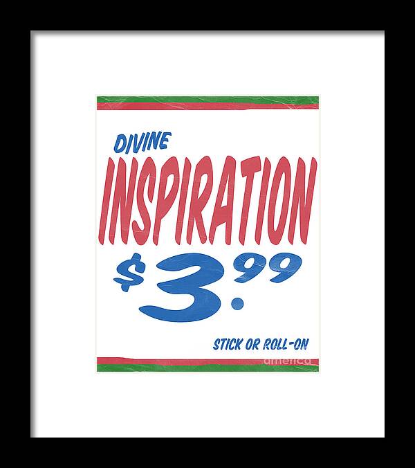 Supermarket Framed Print featuring the photograph Divine Inspiration Supermarket Series by Edward Fielding
