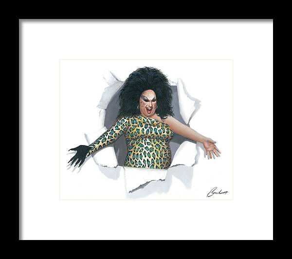 Divine Framed Print featuring the painting Divine pop out by Bruce Lennon