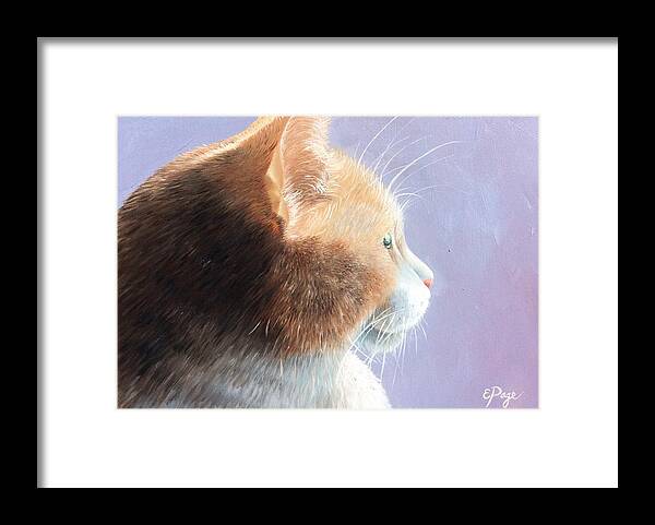 Cat Framed Print featuring the painting Dizzy by Emily Page