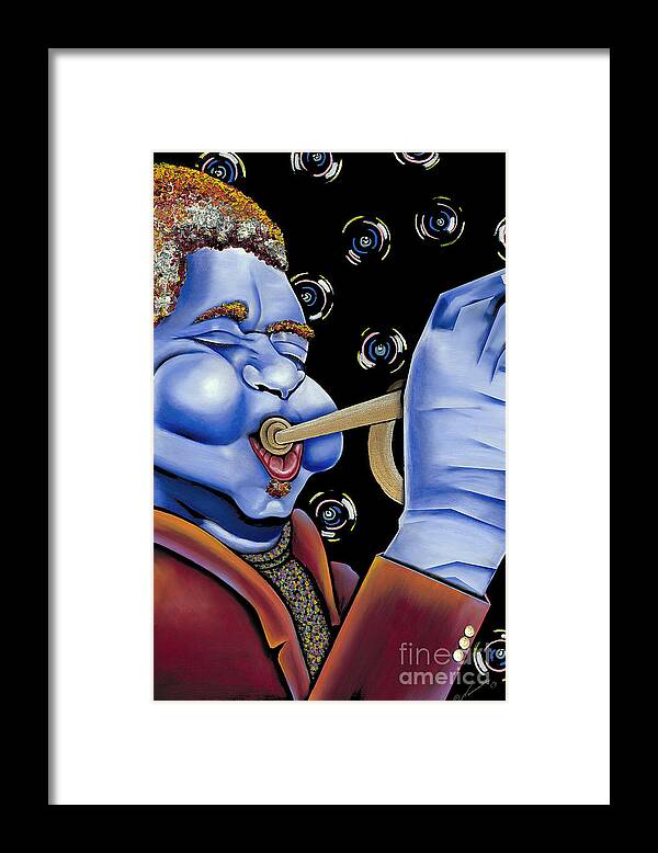 Portrait Framed Print featuring the painting Dizzy by Nannette Harris