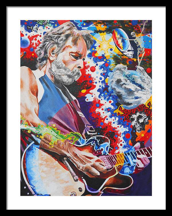 Bob Weir Framed Print featuring the painting Dizzy With Eternity by Kevin J Cooper Artwork