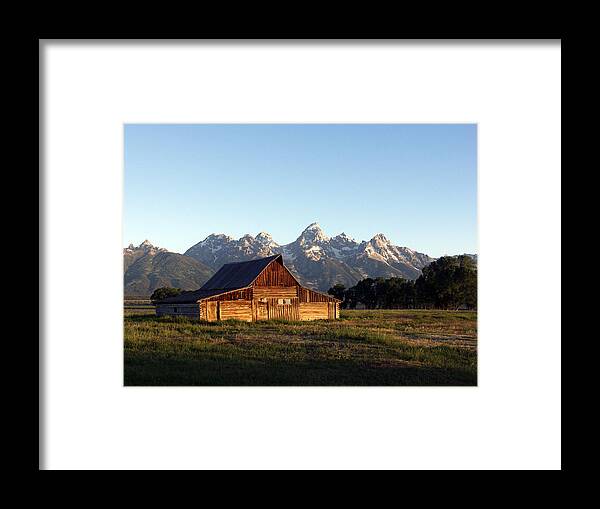 Landscape Yellowstone Grand Tetons Cabin Framed Print featuring the photograph Dnrd0104 by Henry Butz