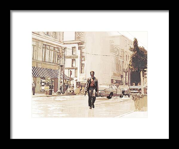 Clint Eastwood Framed Print featuring the digital art Do I Feel Lucky? by Kurt Ramschissel