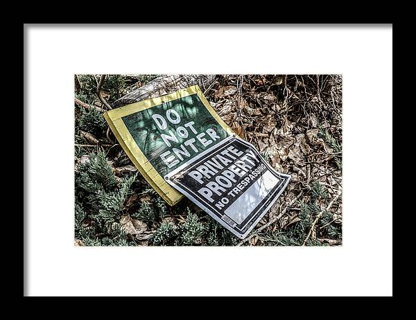 Cabin Framed Print featuring the photograph Do Not Enter by Amanda Armstrong