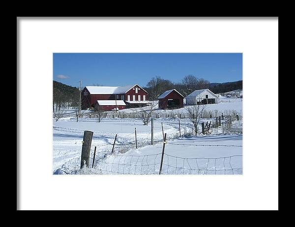Landscape Of Barn Framed Print featuring the photograph Doc Witts Farm by Jack Harries