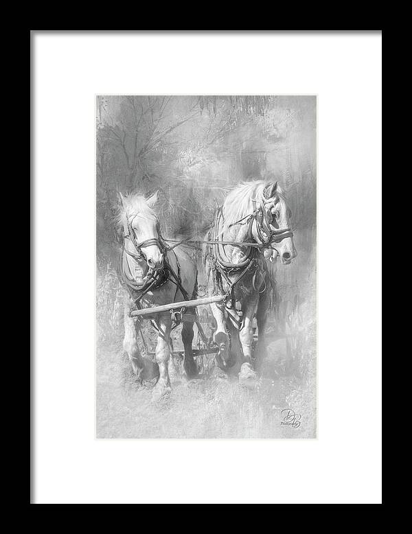 Western Framed Print featuring the photograph Doc's Horses by Debra Boucher