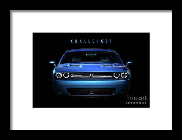 Dodge Framed Print featuring the digital art Dodge Challenger by Airpower Art