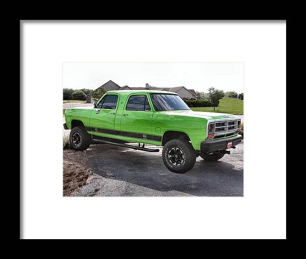 Dodge Framed Print featuring the photograph Dodge Push-Pull by Lin Grosvenor