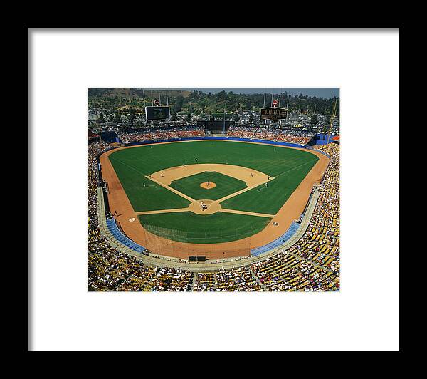 Photography Framed Print featuring the photograph Dodger Stadium by Panoramic Images