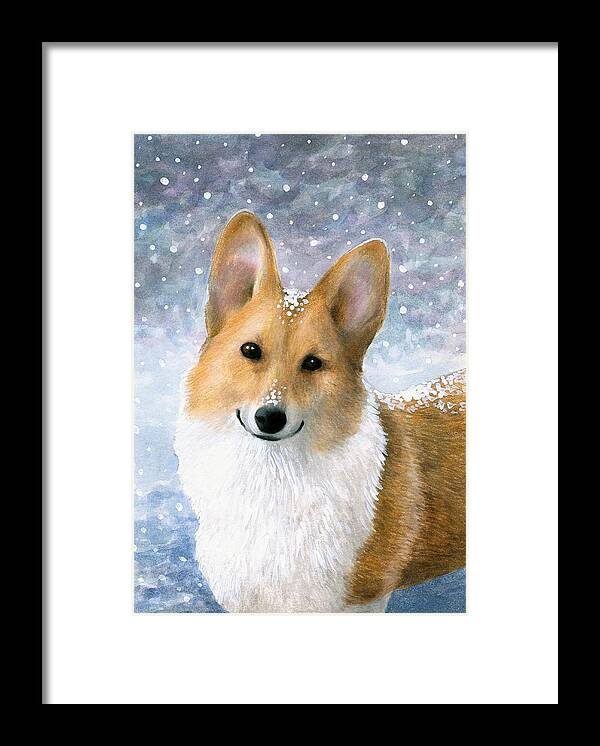 Dog Framed Print featuring the painting Dog 126 by Lucie Dumas