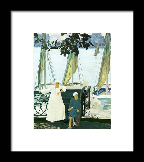 Victor Shelley Framed Print featuring the painting Dok Dok Landing Stage by Victor Shelley