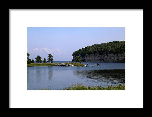 Fayette State Park Framed Print featuring the photograph Dolomite Cliffs Fayette State Park by Mary Bedy