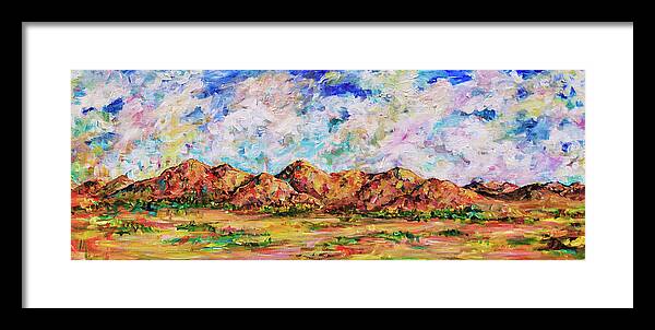Dona Ana Mountains Framed Print featuring the painting Dona Anas by Sally Quillin