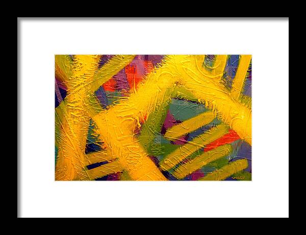 Abstract Framed Print featuring the painting Don't Dream About It Do It by John Nolan