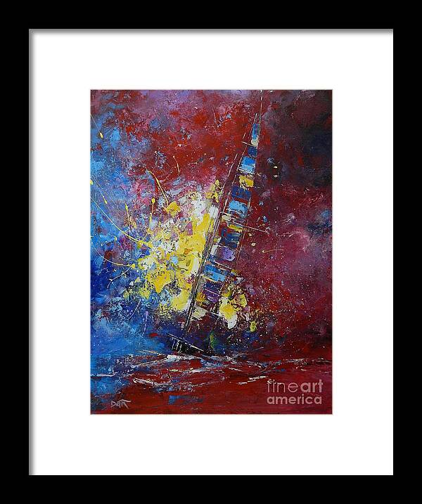 Sailing Framed Print featuring the painting Don't let the sun go down on me by Dan Campbell