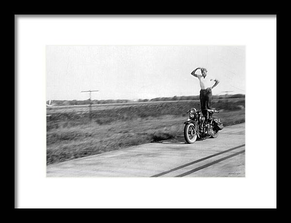 Harley Davidson Framed Print featuring the photograph Don't Tell Mom by Gary Gunderson