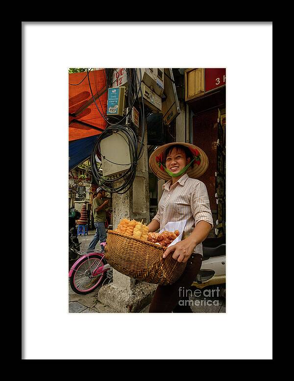 Asia Framed Print featuring the photograph Donut Seller by Werner Padarin