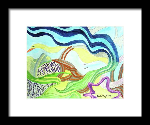 Fun Framed Print featuring the painting Doodlewat11 Summer Fun by Paula Maybery