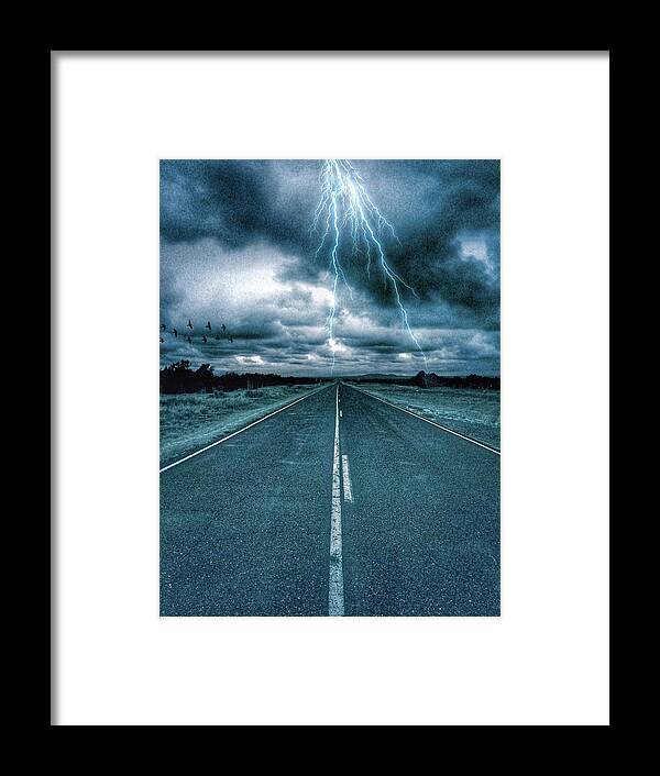 Storm Framed Print featuring the photograph Doomsday Road by Brad Hodges