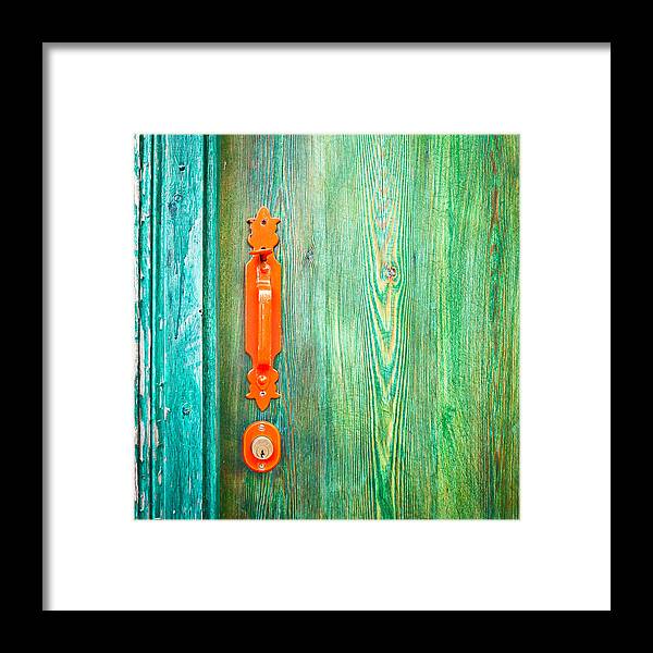 Access Framed Print featuring the photograph Door handle by Tom Gowanlock