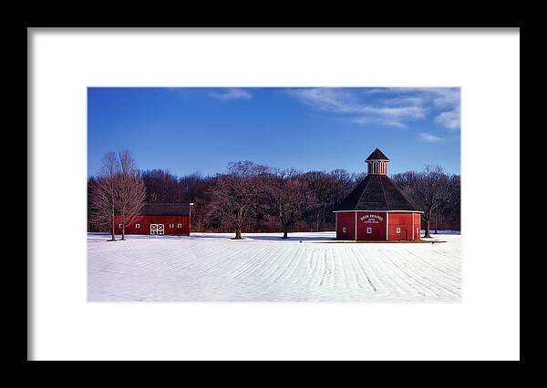 Nonagon Framed Print featuring the photograph Door Prairie Winter by Mountain Dreams