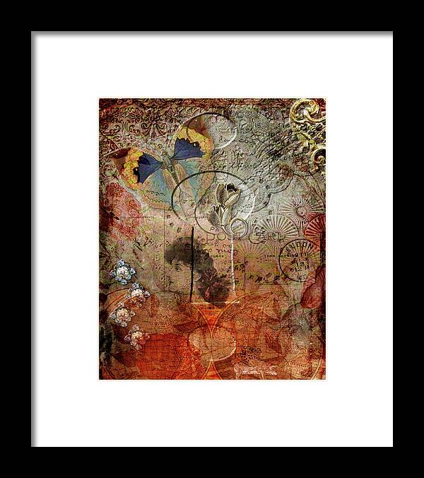 Art Nouveau Framed Print featuring the digital art Door To The Past by Linda Carruth