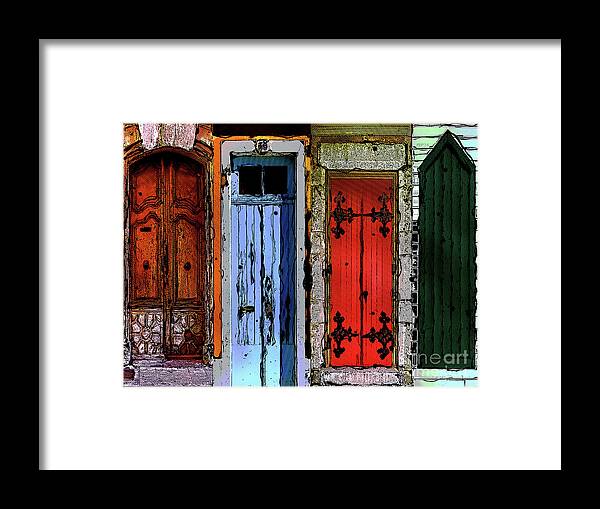 Doors Framed Print featuring the photograph Doors In A Row by Phil Perkins