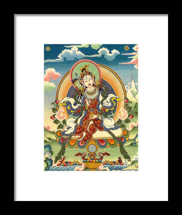 Thangka Framed Print featuring the painting Dorje Yudronma by Sergey Noskov